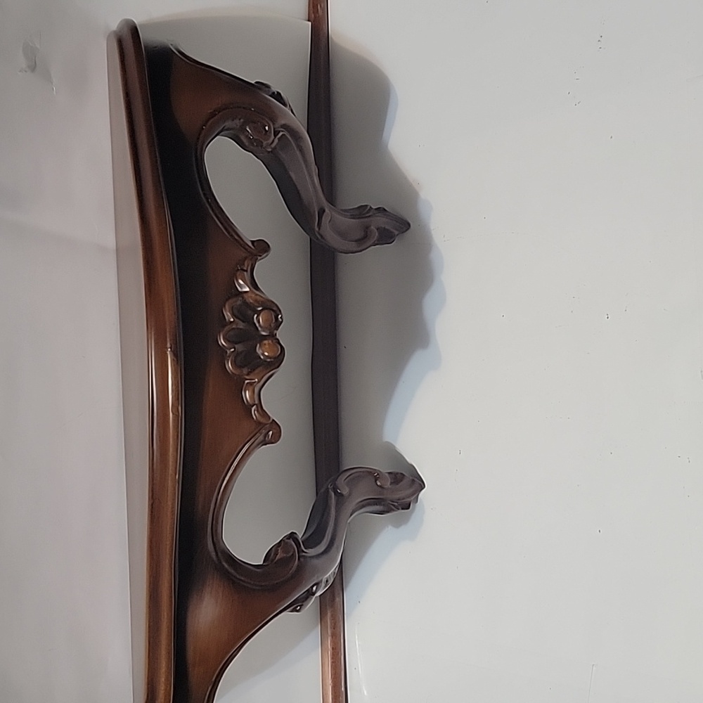 Italy Walnut Mahogany Wood Nice Corbel Wall Shelf Bracket Art Wood Hand Carved